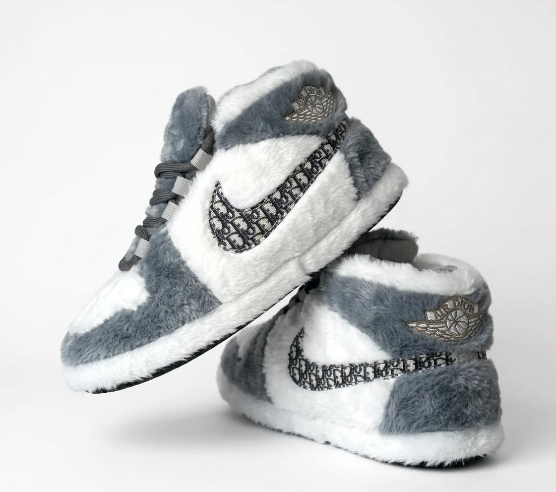 Gray Sneaker Slippers