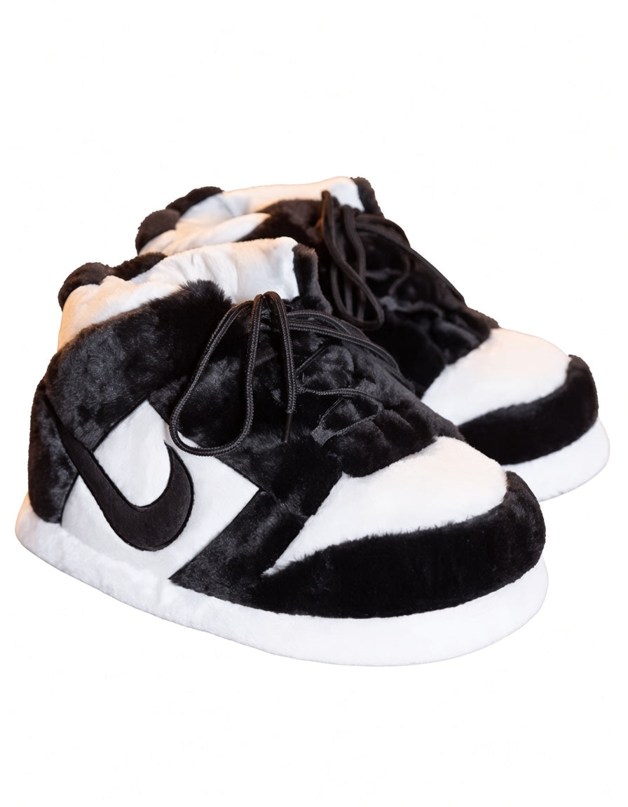 Black And White Sneaker Slippers
