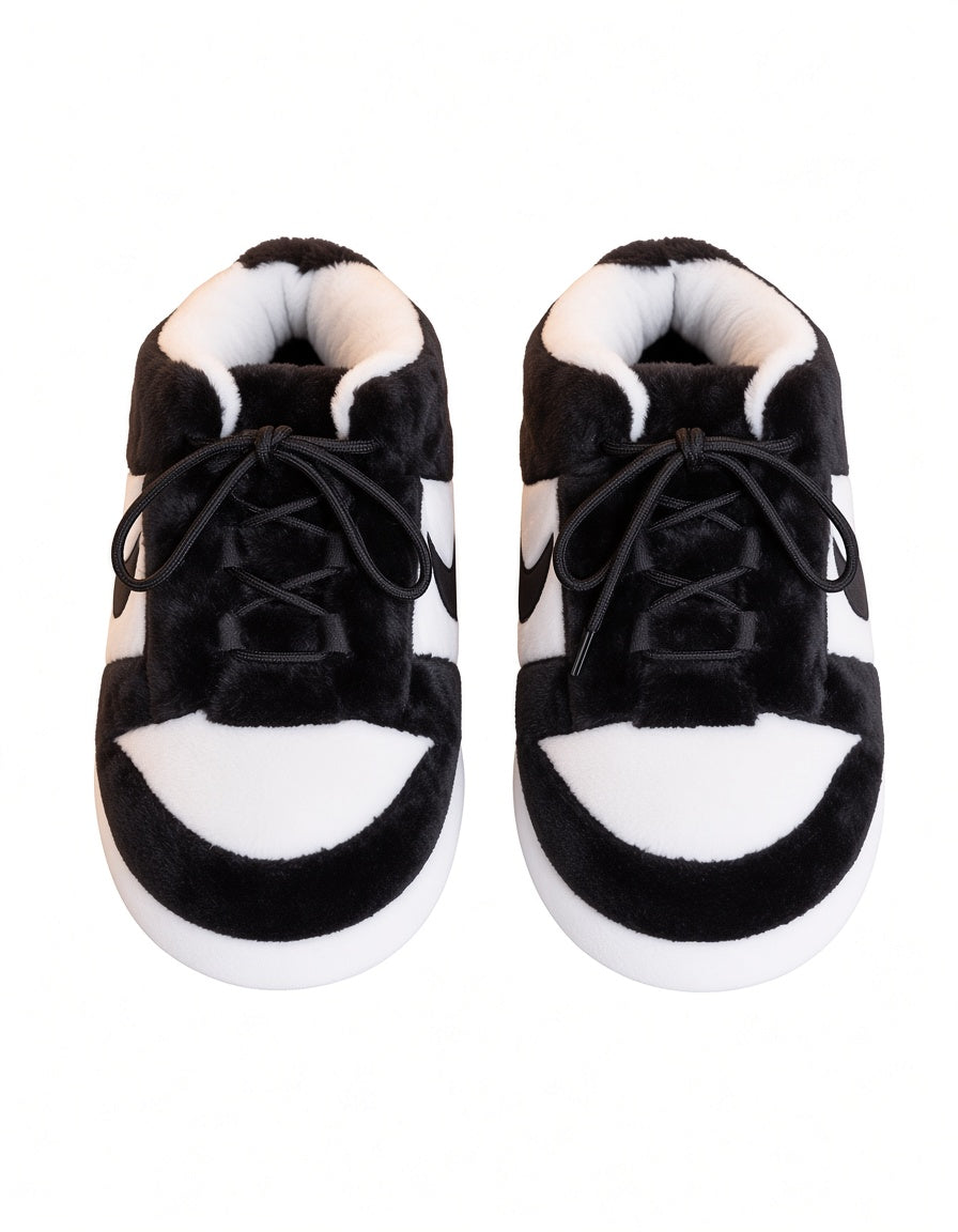 Black And White Sneaker Slippers